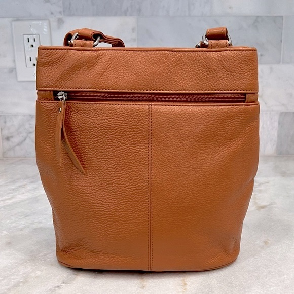 NEWAGE Caramel Leather Shoulder Bag - Picture 4 of 8